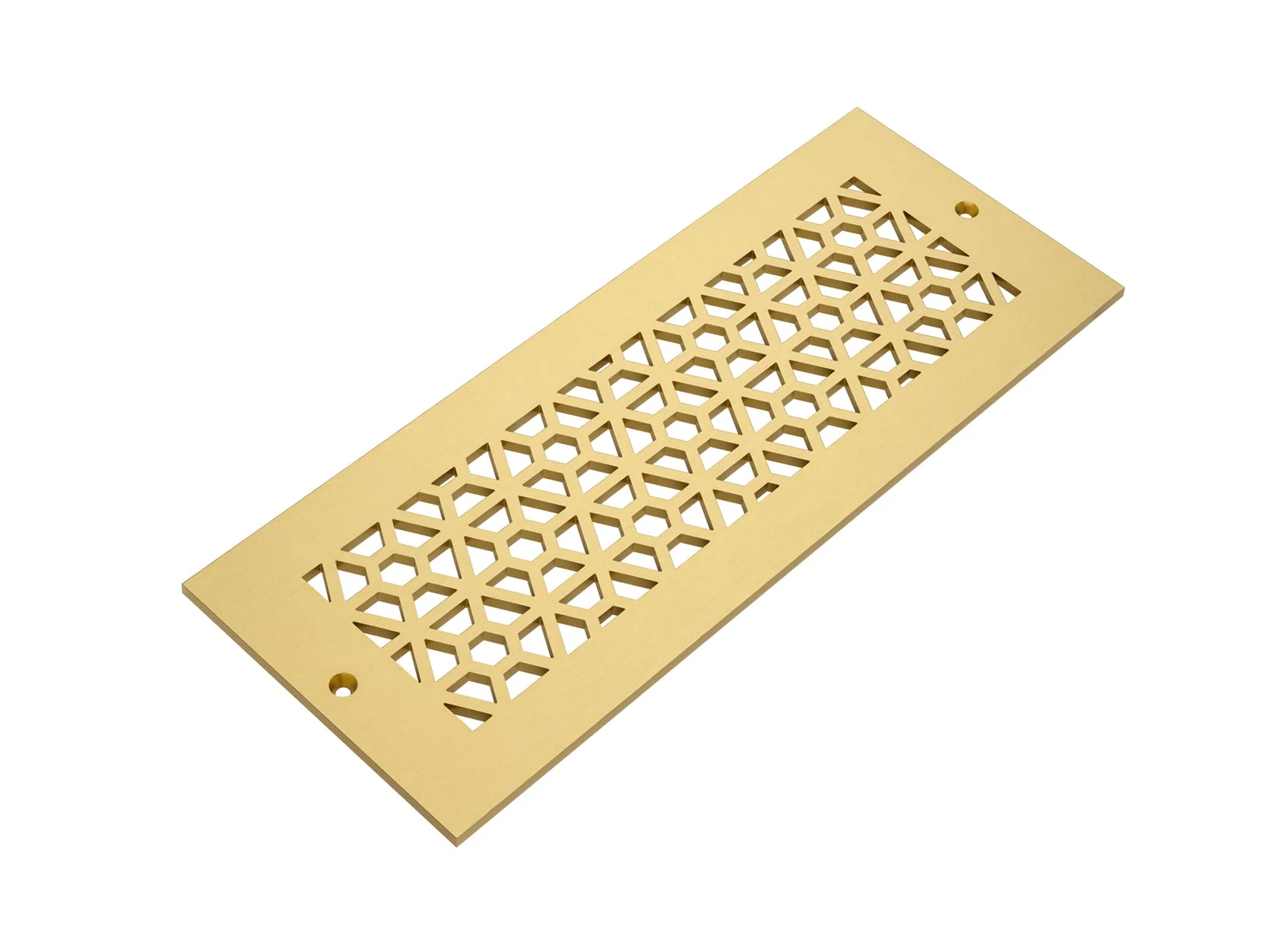 Mosaic Solid Brushed Brass Unlacquered Grille